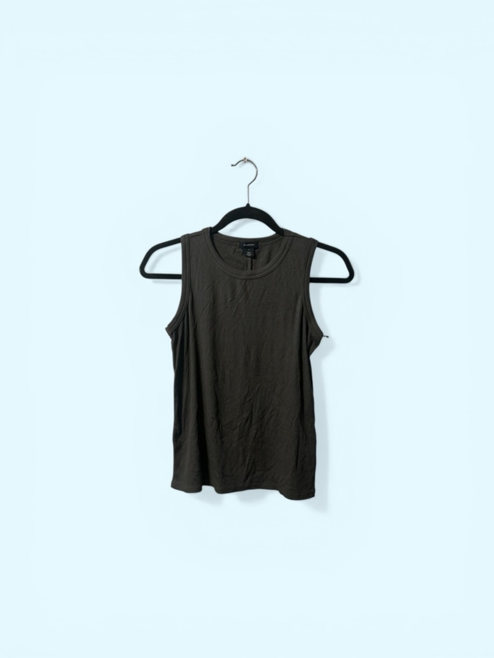 Halogen Olive Green Ribbed Tank Top